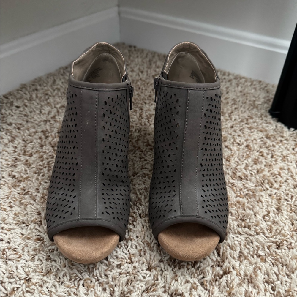 Women's Peep-Toe Ankle Boots